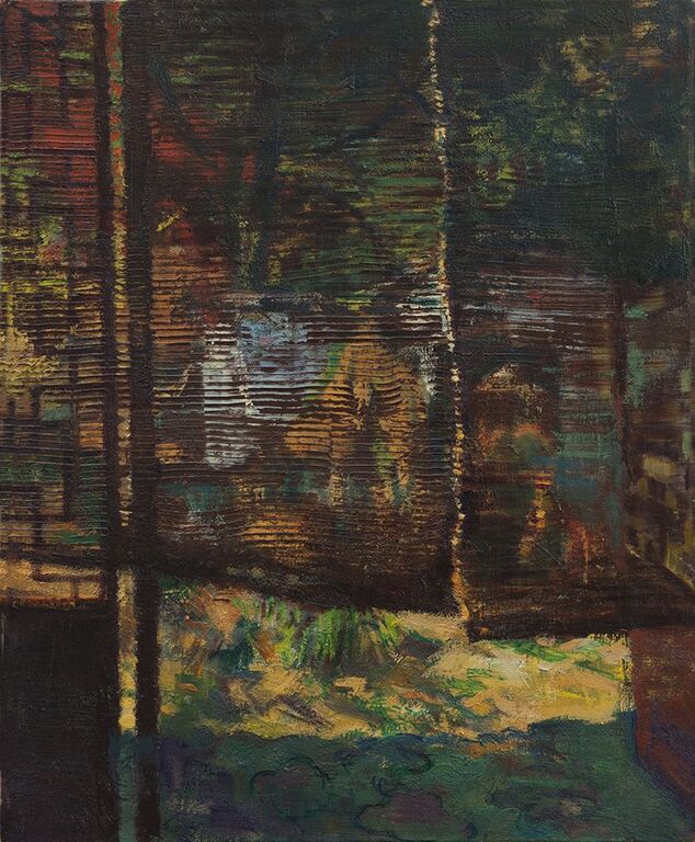 《被隔除的园林之一》布面油画50cmx60cm 布面油画 ，2019