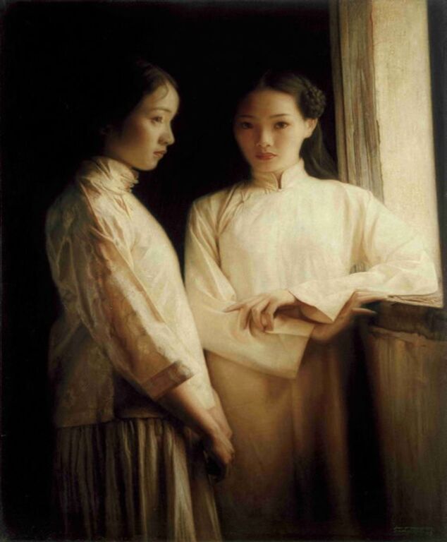 《安立》布面油画116cm×81cm，19983/10