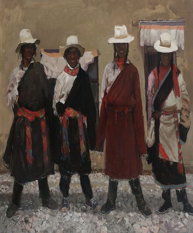 《阿里青年》布面油画160cm×180cm，2011