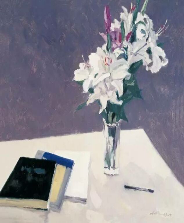 《百合花》布面油画75cm×75cm，2007
