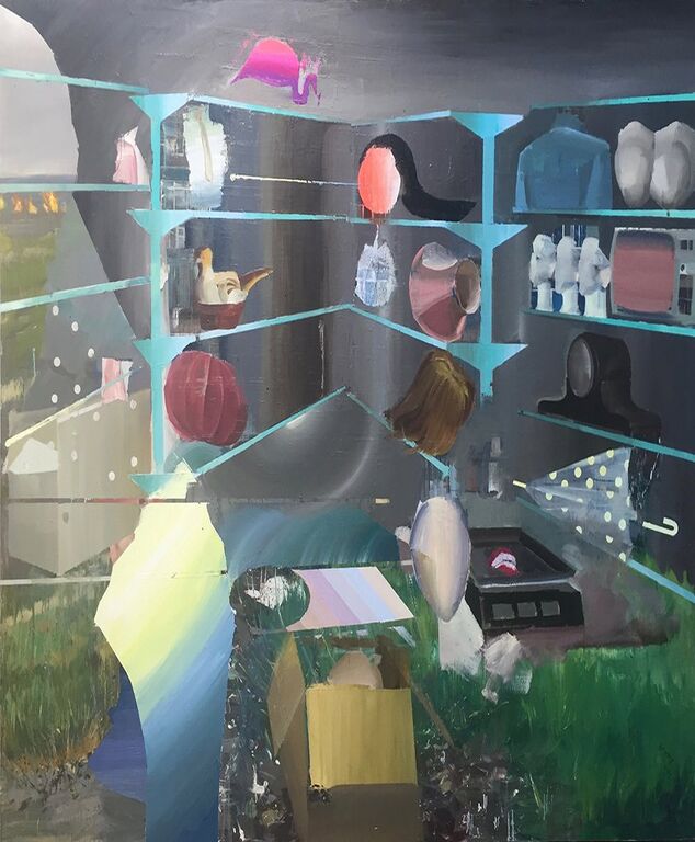 《芳芳商店》布面油画200cm×160cm，2016