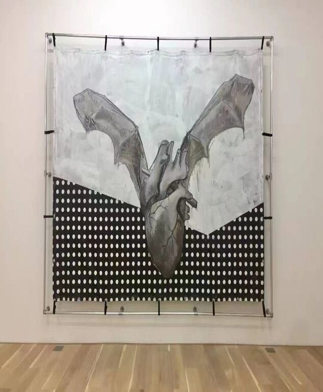 《福星高照》幕布绘画230cm×310cm，2017
