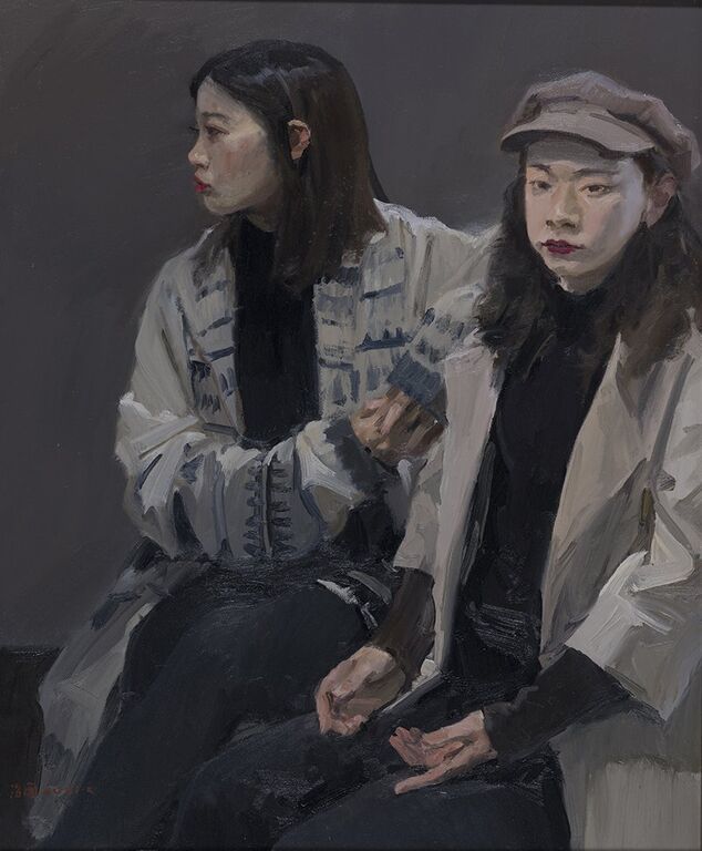 《闺蜜》布面油画60cmx80cm，202015/18