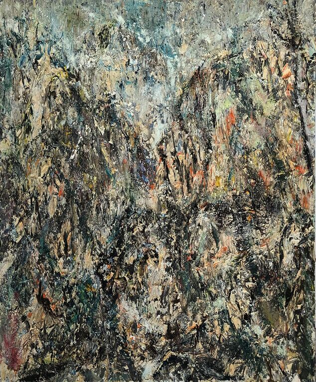 《古田叠嶂图》布面油画100cmx80cm，2019