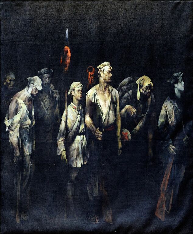 《红军路上》布面油画173cm×160cm,1975