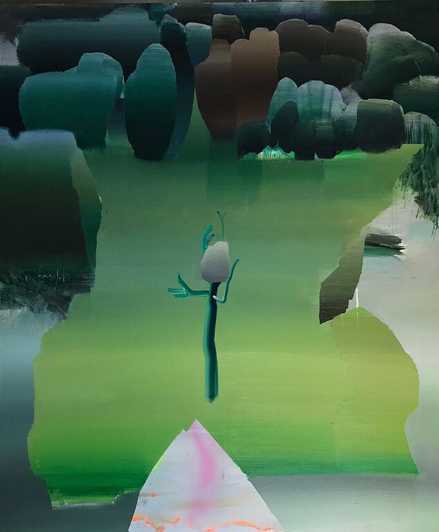 《idea of idea of stone 》布面油画180cmx150cm ，2017
