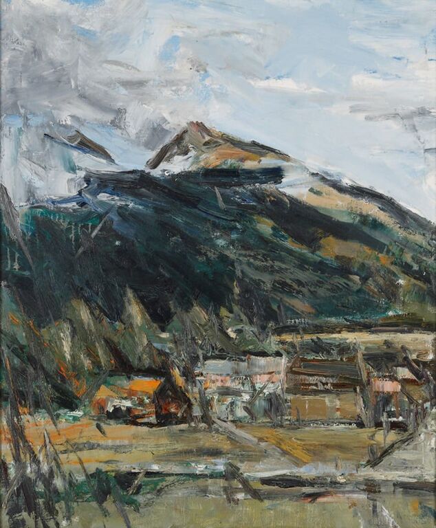 《高山流水系列——喀纳斯》布面油画80cm×80cm，2014