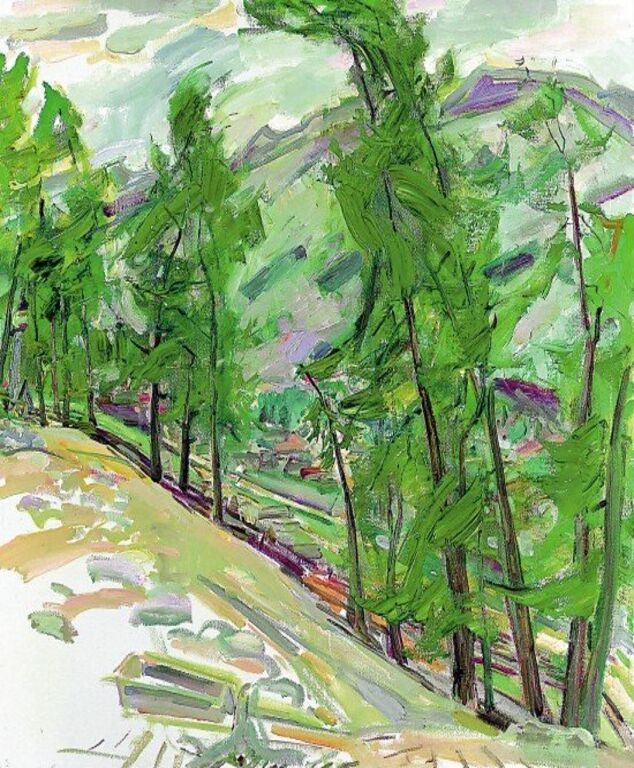 《喀纳斯风景》布面油画
