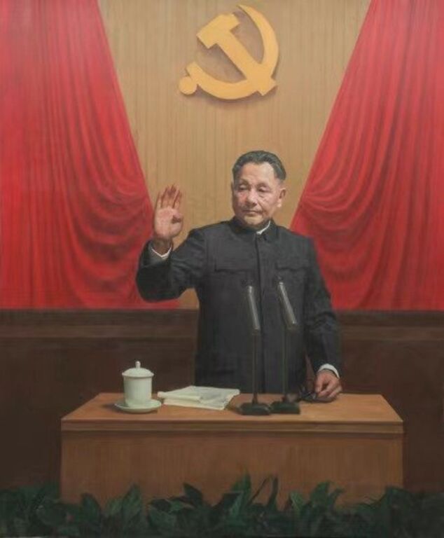 《立国之本》布面油画290cm×240cm，2021