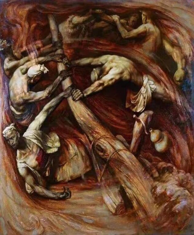 《橹号》布面油画180cm×180cm，1989