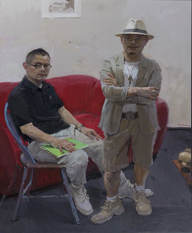 《孪生》布面油画160cmx120cm，2020