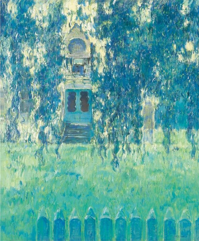 《绿荫》布面油画100cm×80cm，2008