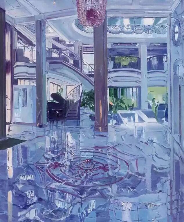 《梦幻大厅》布面油画150cm×150cm，2017