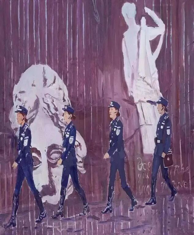 《女神》布面油画160cm×180cm，2018