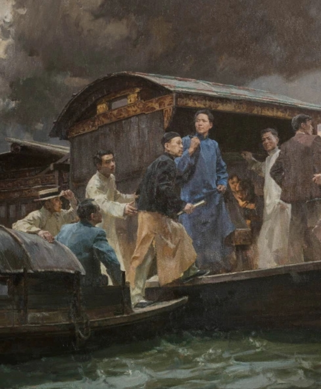 《启航》合作，布面油画550cmX270cm，2009，中国美术馆收藏
