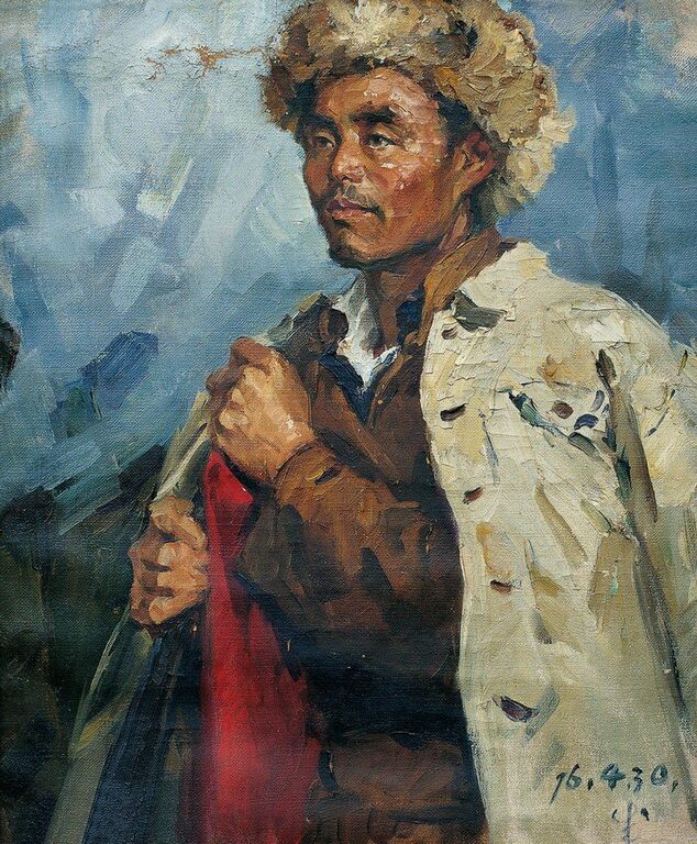 《人物》布面油画72cm×59cm，1976
