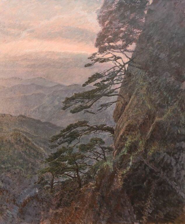 《沉默一——三清山》布面油画150cm×200cm，2017