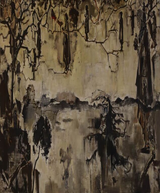 《山外山》布面油画 250cm×400cm ，2012-2013