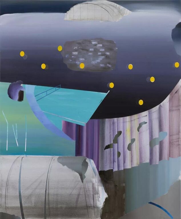 《水池》布面油画200cm×200cm，2017