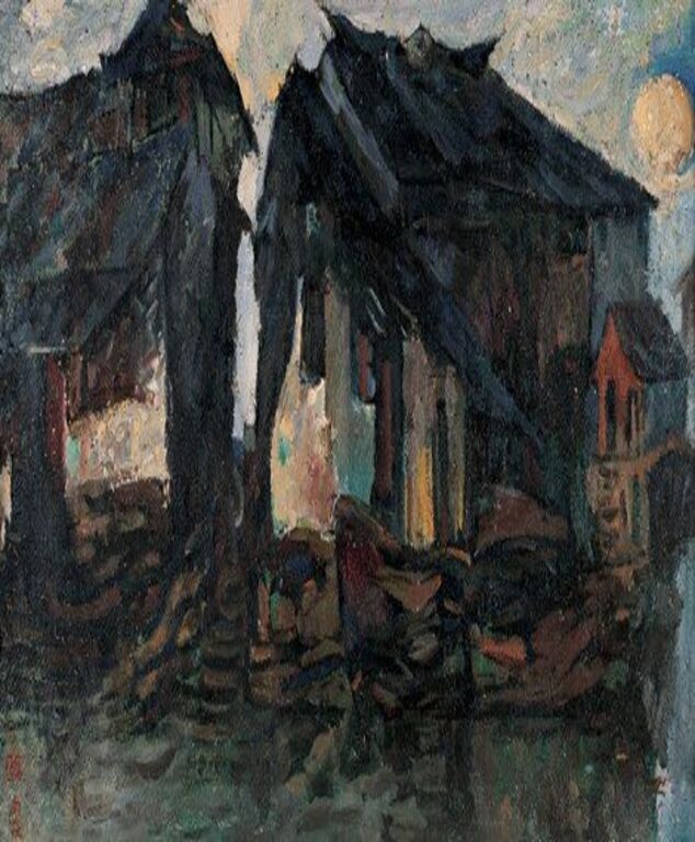 《水乡》布面油画，1985