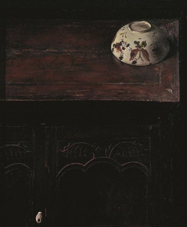 《碗》布面油画38cm×46cm，1987