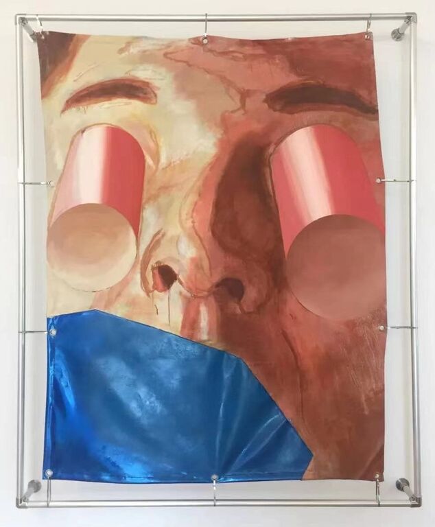 《万花筒》幕布绘画160cm×120cm，2018