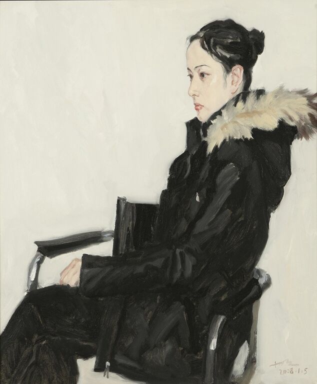 《舞蹈演员》布面油画75cm×75cm，2008