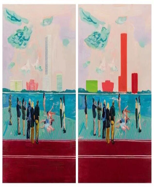 《西岸》布面油画200cm&times;180cm&times;2cm，2020-2021