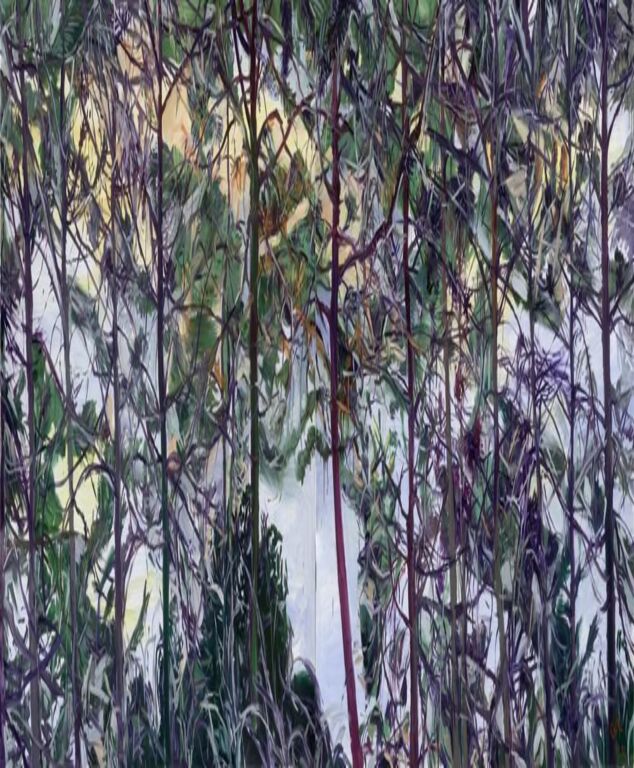 《向倪瓒致敬》布面油画 150cm×400cm， 2017