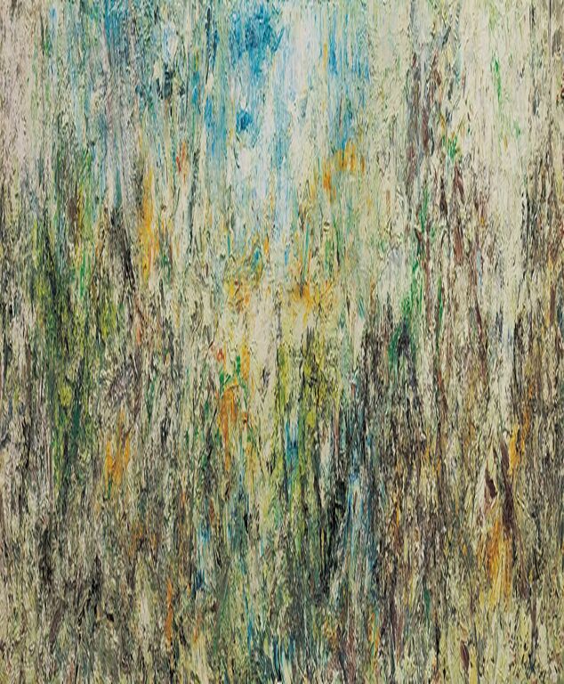 《氤氲富春图》布面油画80cm×300cm，2018