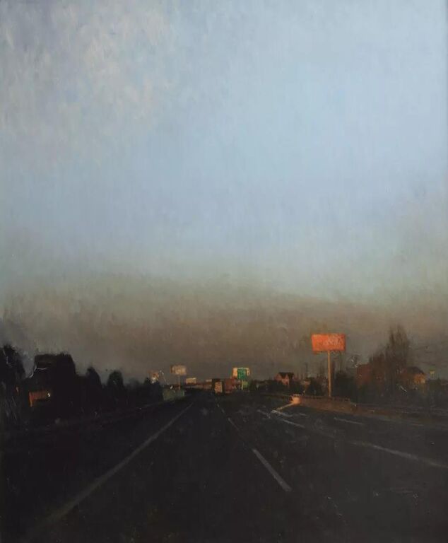 《在路上》之一 布面油画116cm×90cm，2009