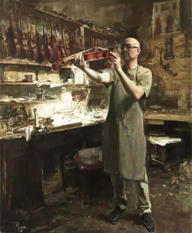 《作坊》布面油画140cm×160cm，2013