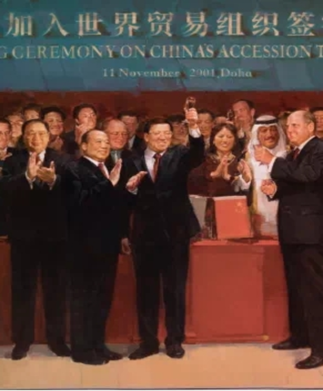 《全球家园——中国加入世界贸易组织》布面油画345cm×245cm，2019
