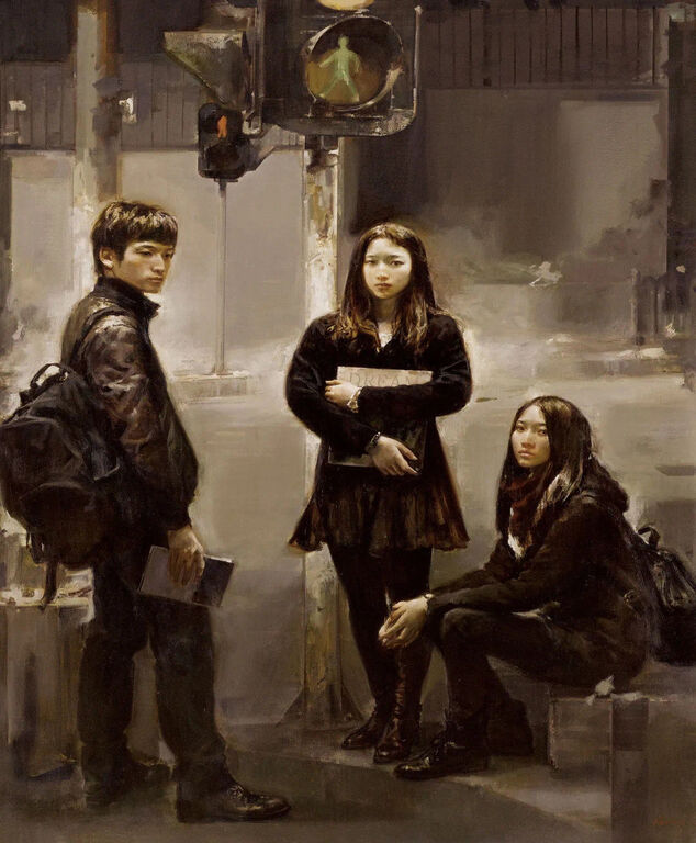 《致青春》布面油画200cm×140cm，2016