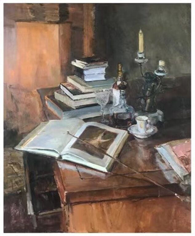 《致敬夏尔丹》布面油画156cm×120cm，2021