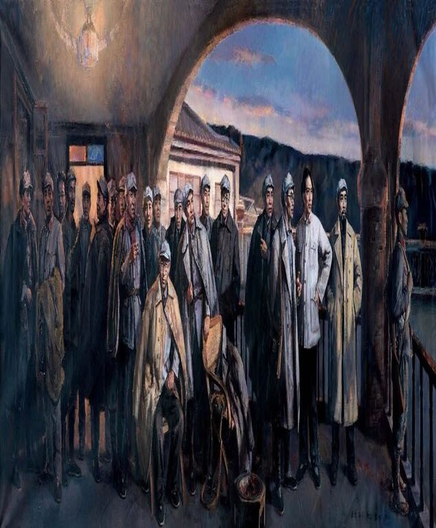 《遵义曙光》布面油画300cm×800cm，2016